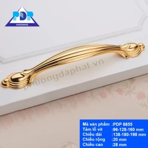 Tay Nắm Tủ Phong Cách Châu Âu Màu Vàng Bóng PDP8855