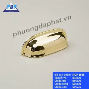 Tay nắm tủ bán nguyệt màu vàng bóng PDP5585