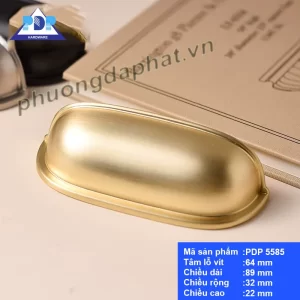Tay nắm tủ bán nguyệt màu vàng xước PDP5585
