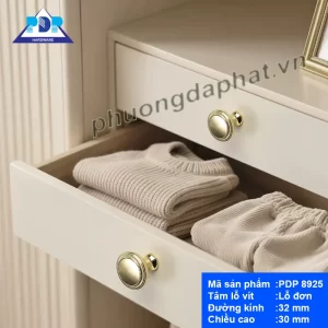 Núm Tay Nắm Tủ Tân Cổ Điển Màu Vàng Bóng PDP8925-1
