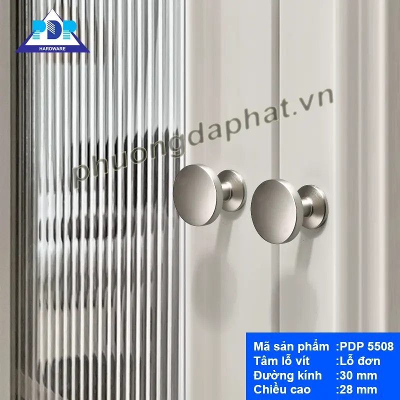 Núm Tủ Hiện Đại Màu Bạc Xước PDP5508