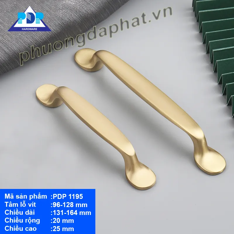Tay Nắm Tủ Hiện Đại Tối Giản Màu Vàng Xước PDP1195