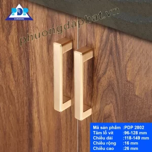 Tay Nắm Tủ Hiện Đại Vàng Xước PDP2802 — Bộ Tay Nắm & Núm Tủ Đồng Bộ - Ảnh 4