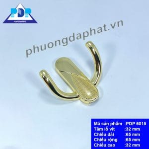 Móc treo tường hiện đại PDP6015 màu vàng bóng