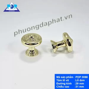 Núm Tủ Tân Cổ Điển Màu Vàng Bóng PDP3088