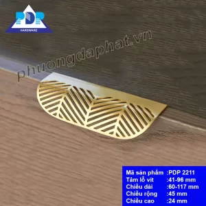 Tay Nắm Tủ Bằng Đồng Thau Hình Lá PDP2211 2