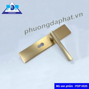 Trang chủ Bề mặt lớp mạ khóa cửa tay gạt hiện đại PDP0525 màu vàng xước