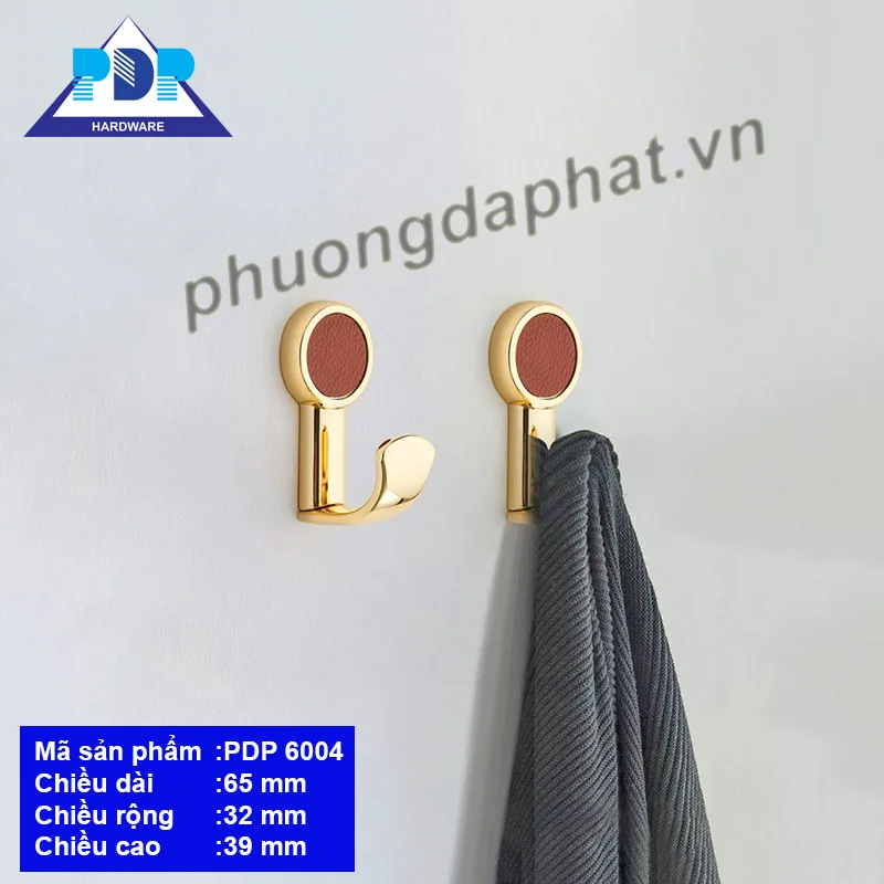 Móc treo quần áo PDP6004 màu vàng bóng