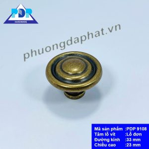 Núm Tay Nắm Tủ với màu đồng cổ đặc trưng