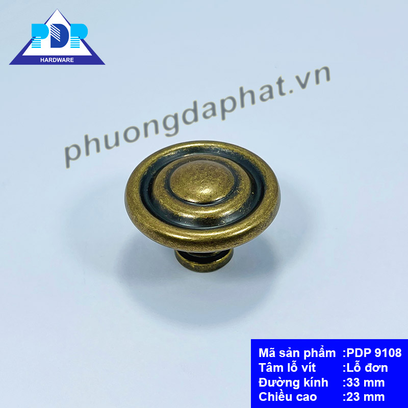 Núm Tay Nắm Tủ với màu đồng cổ đặc trưng