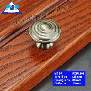 Núm kéo tủ cổ điển màu rêu cổ PDP8202