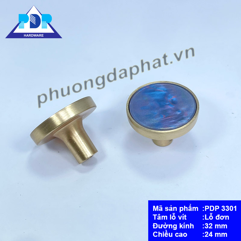 Núm Tay Nắm Tủ Đá Cẩm Thạch với mặt đá cẩm thạch ngay trung tâm tay tủ