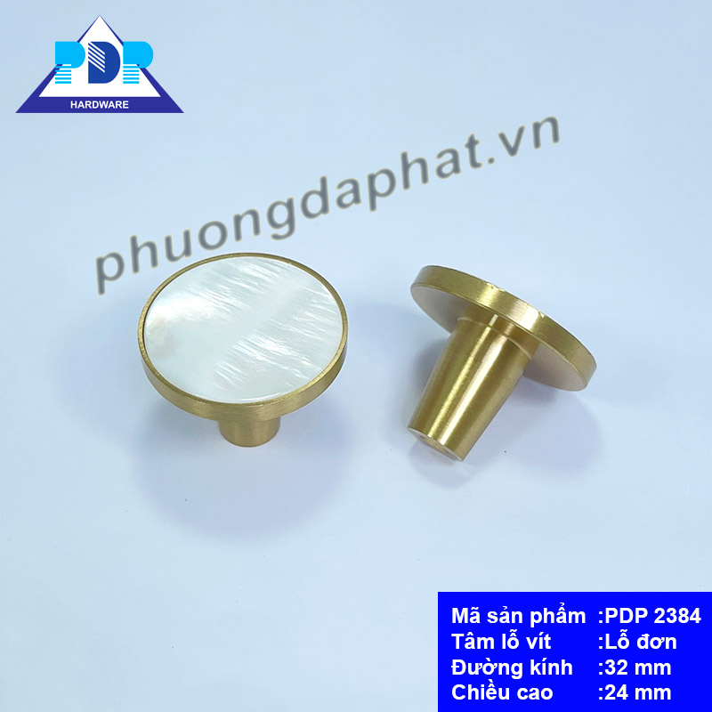 Núm Tủ Bằng Đồng với mặt đá cẩm thạch ngay trung tâm tay tủ