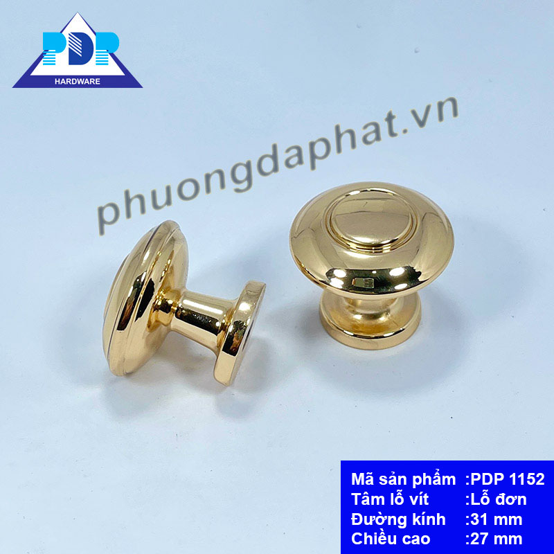 Núm Tủ Cao Cấp mang lại cảm giác chắc chắn khi sử dụng với màu vàng bóng bắt mắt