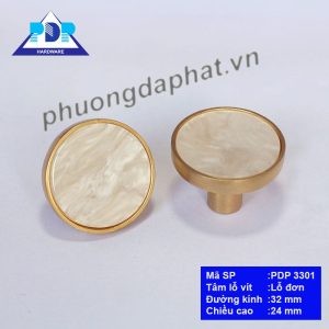 Núm Tủ Đá Cẩm Thạch với mặt đá cẩm thạch ngay trung tâm tay tủ