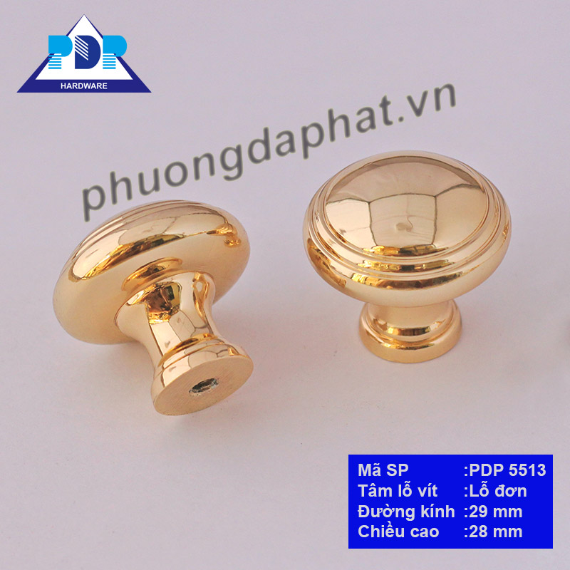 Núm Tủ Hợp Kim Kẽm mặt tròn nhẵn với đường viền xung quanh tạo hiệu ứng bắt mắt