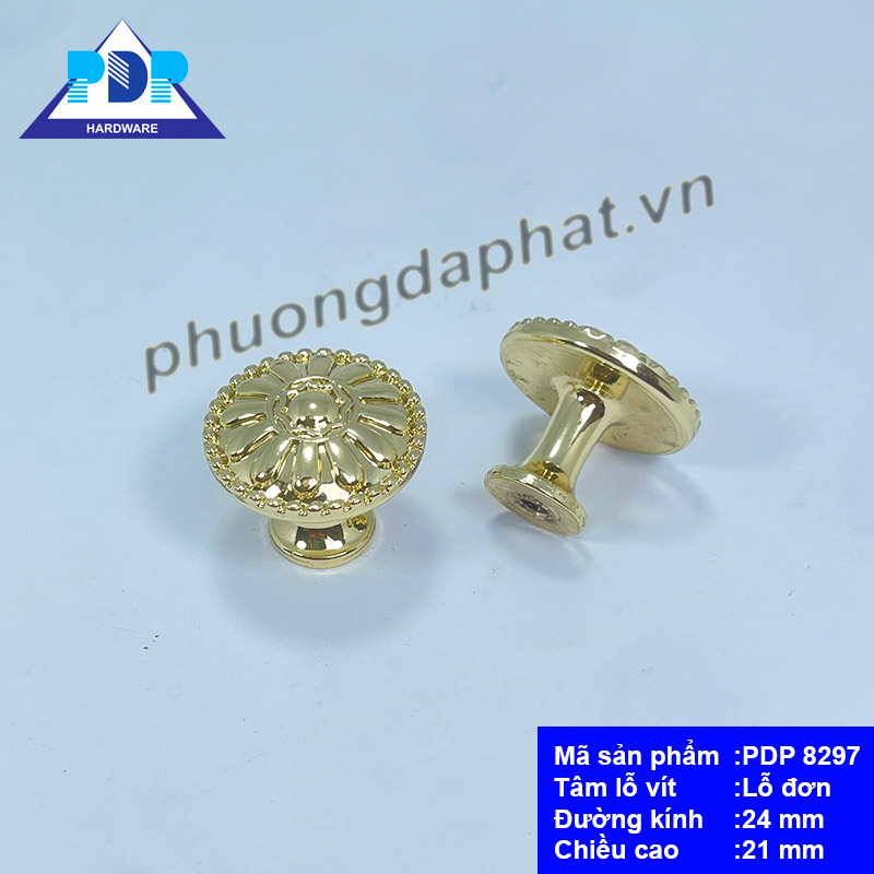 Núm Tủ Tân Cổ Điển với mặt trước tay nắm được tích hợp cách điệu bông hoa rất trang nhã
