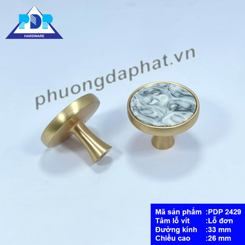 Núm Tủ với hiệu ứng vân đá ngay trung tâm tay tủ