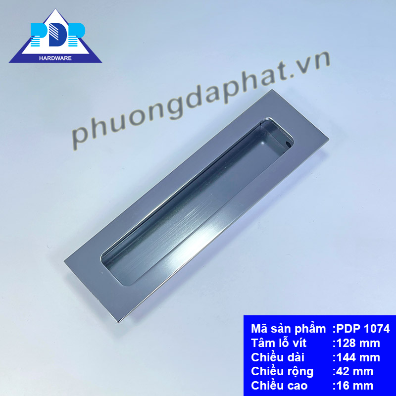 Tay Nắm Âm hình chữ nhật cắt rãnh vuông hai đầu tạo chiều sâu cho tủ