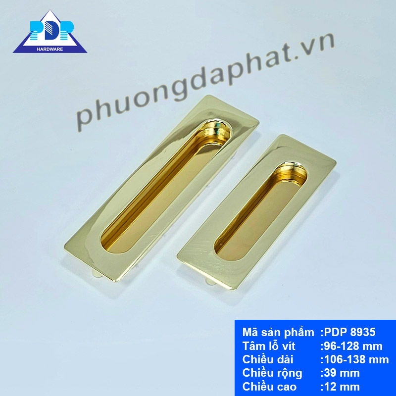 Tay Nắm Âm Hiện Đại hình chữ nhật cắt rãnh tròn hai đầu tạo chiều sâu cho tủ