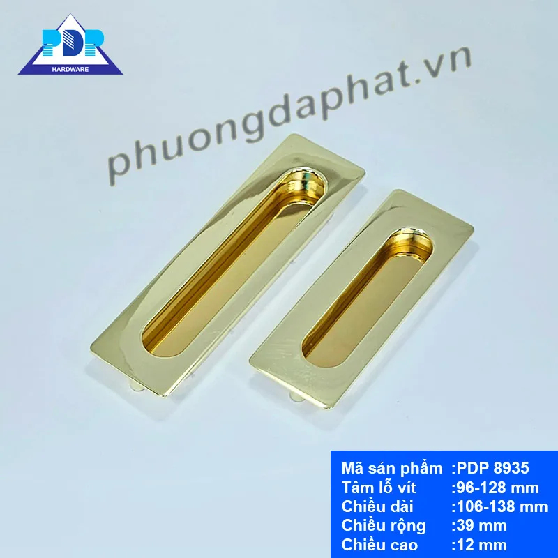 Tay Nắm Âm Hiện Đại hình chữ nhật cắt rãnh tròn hai đầu tạo chiều sâu cho tủ