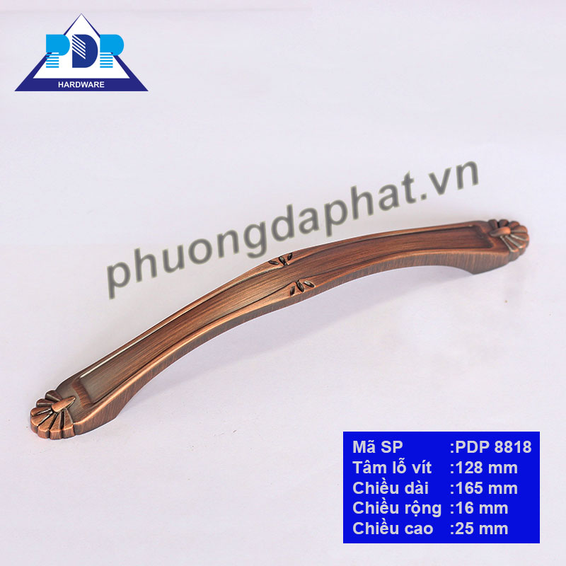 Tay Nắm Cửa Tủ với nét hoa văn được khắc họa tựa như những bông hoa chớm nở phía hai đầu