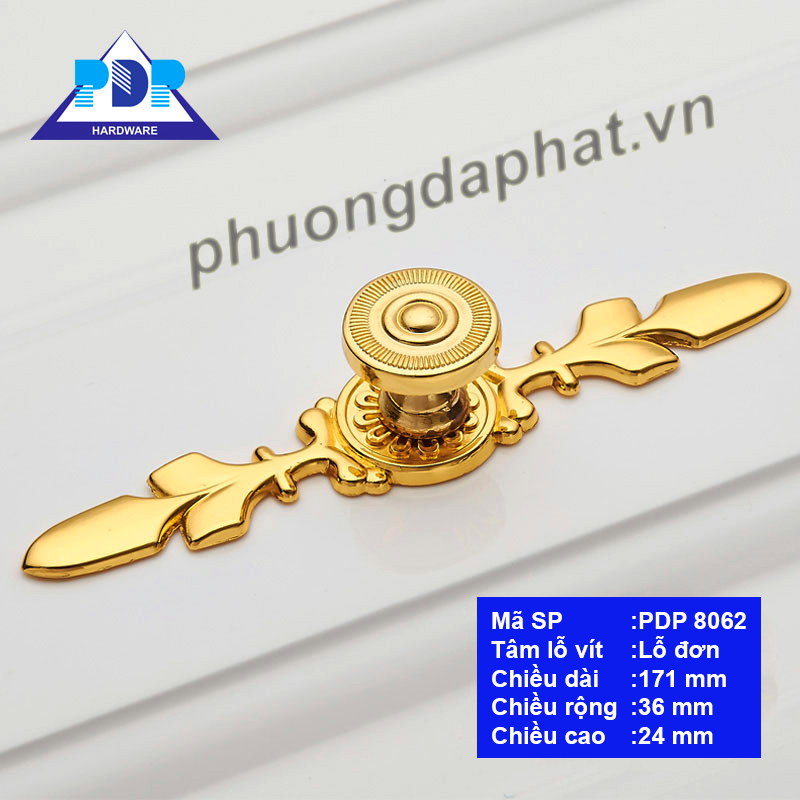 Tay Nắm Cửa Tủ mang phong cách tân cổ điển với kết thúc núm độc đáo cùng màu vàng sang trọng tạo điểm nhấn vượt trội.