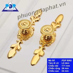 Tay Nắm Cửa Tủ mang phong cách tân cổ điển với kết thúc núm độc đáo cùng màu vàng sang trọng tạo điểm nhấn vượt trội.