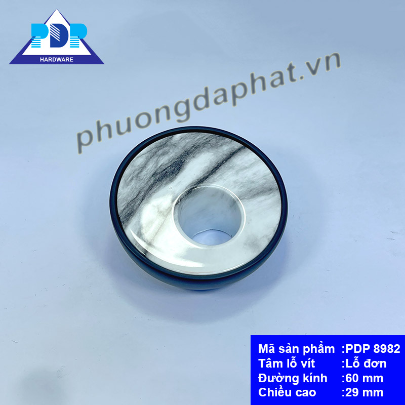 Tay Nắm Cửa Tủ với hiệu ứng vân đá ngay trung tâm tay tủ
