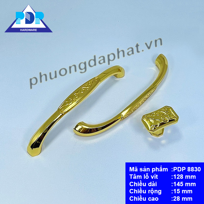 Tay Nắm Tủ Hiện Đại rất quyến rũ qua những đường cong tinh tế cùng màu vàng bóng