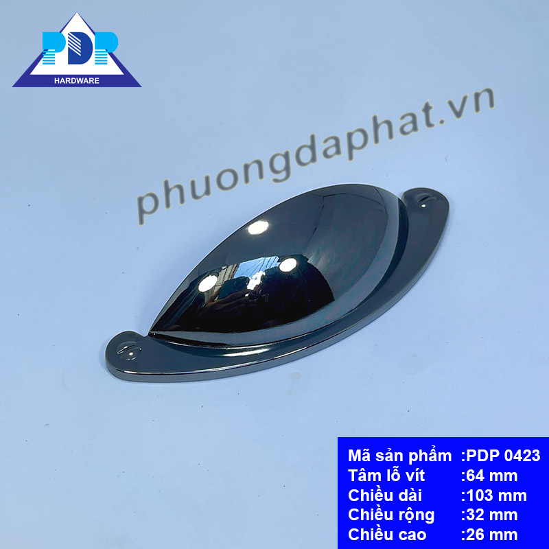 Tay Nắm Ngăn Kéo hình bán nguyệt cùng màu đen bóng lấp lánh