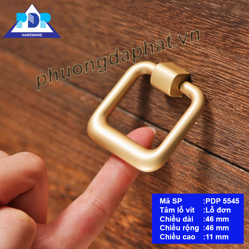Tay Nắm Ngăn Kéo dạng khoen cùng màu vàng ngọc trai