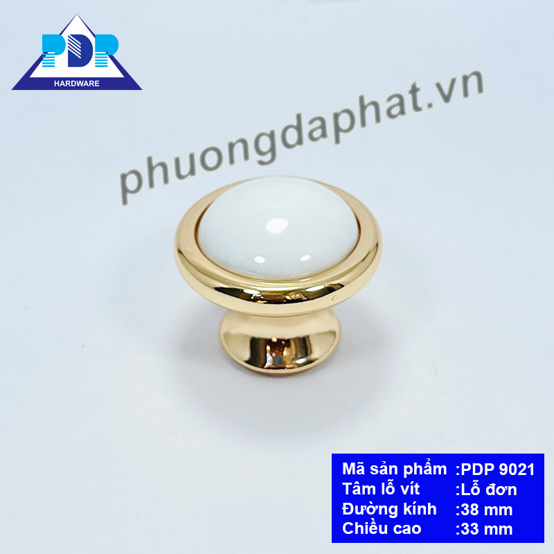 Tay Nắm Núm Tròn rất ấn tượng về diện mạo khi kết hợp giữa màu vàng bóng và trắng sứ