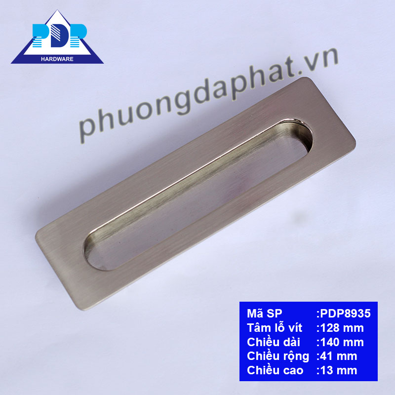 Tay Nắm Âm Hiện Đại hình chữ nhật cắt rãnh tròn hai đầu tạo chiều sâu cho tủ