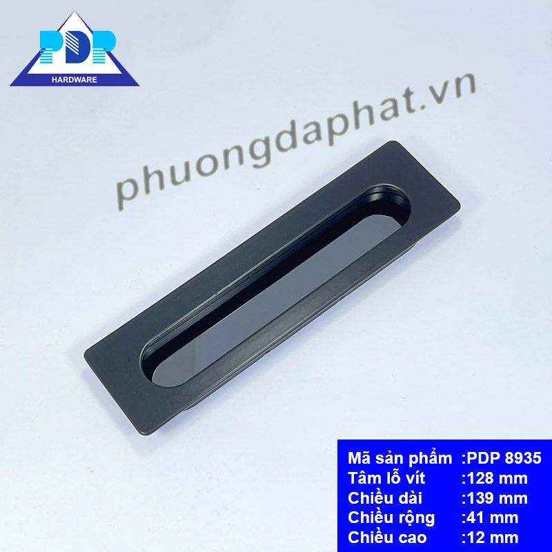Tay Nắm Tủ Âm hình chữ nhật cắt rãnh tròn hai đầu tạo chiều sâu cho tủ