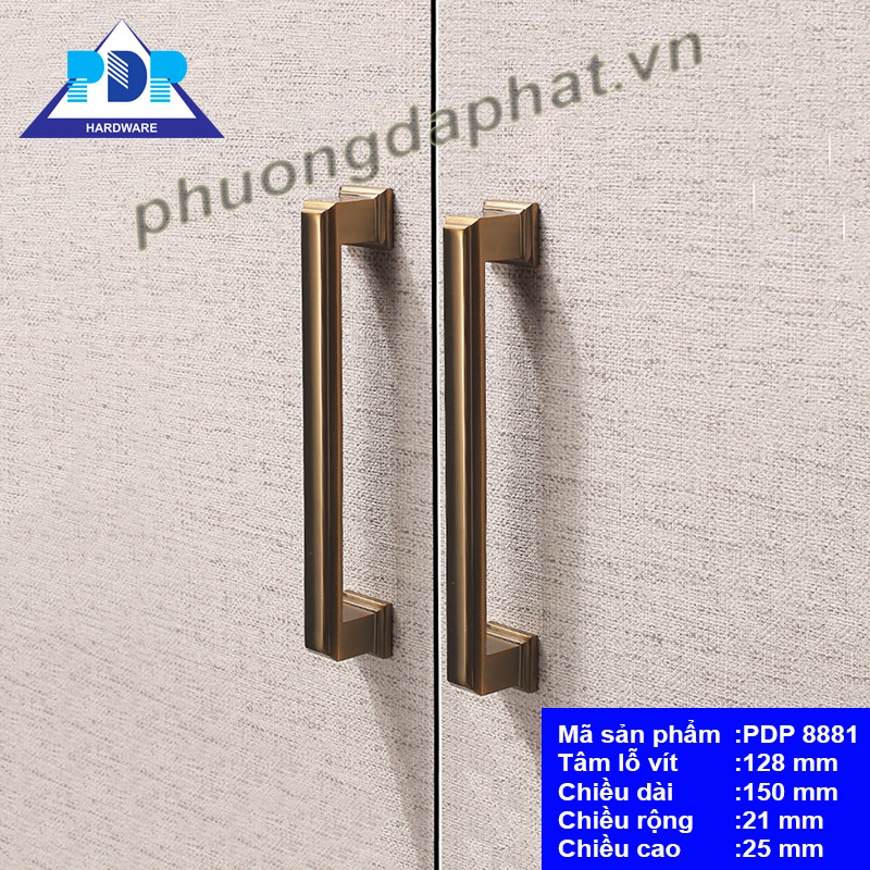 Tay Nắm Tủ Bếp với kết cấu khối vuông