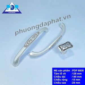 Tay Nắm Tủ Bếp rất quyến rũ qua những đường cong tinh tế cùng màu trắng tinh khôi