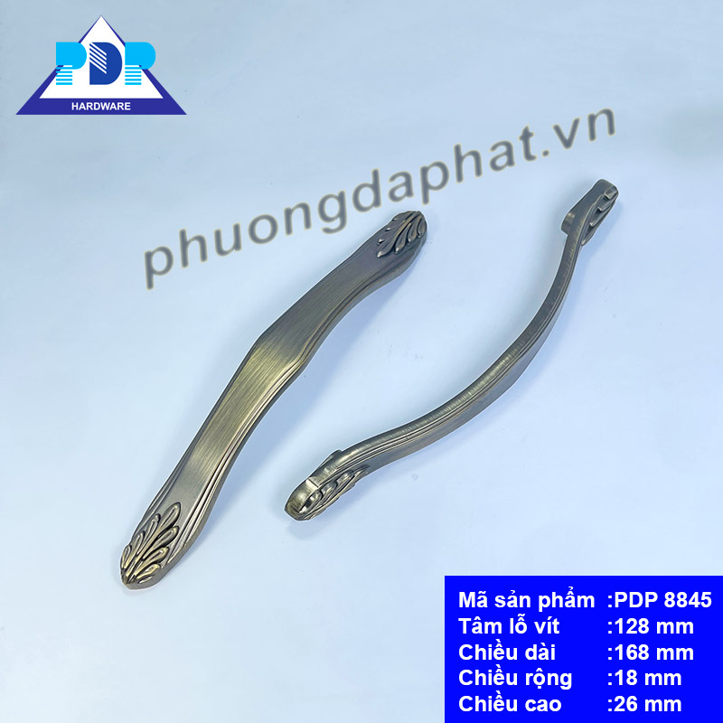 Tay Nắm Tủ Bếp duyên dáng với họa tiết phía hai đầu liên kết tạo nên mọi nguồn cảm hứng cho nội thất gỗ