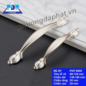 Tay Nắm Tủ Tân Cổ Điển PDP8855 Tay nắm tủ tân cổ điển màu bạc PDP8855