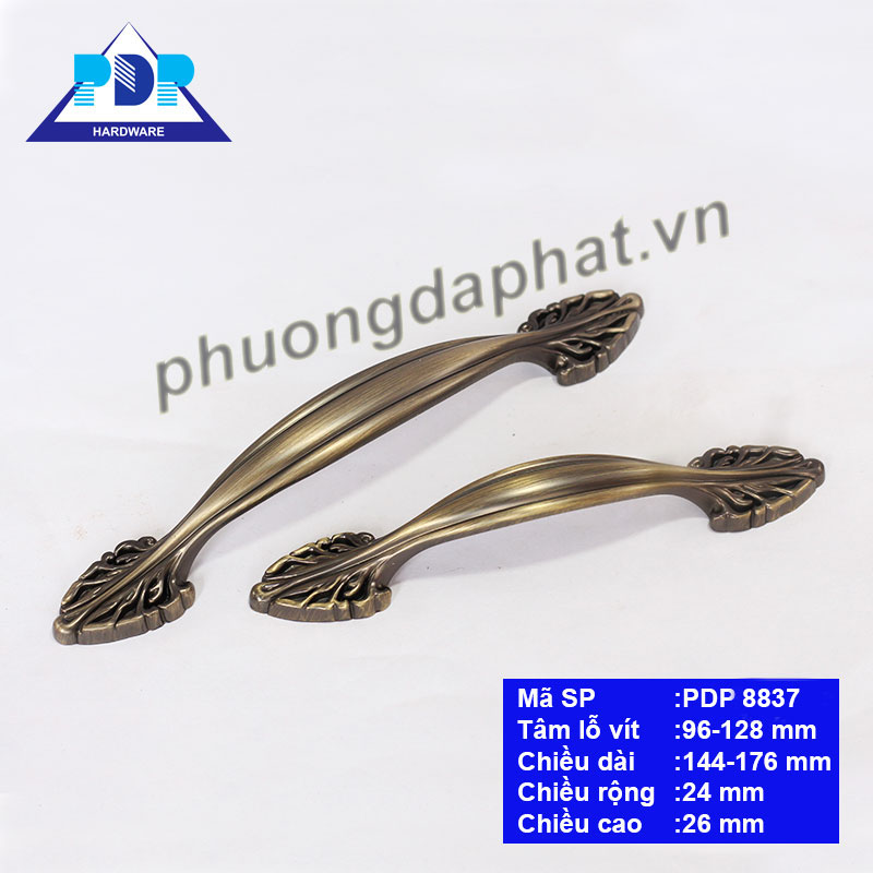 Tay Nắm Tủ Cao Cấp với chế tác công phu phía hai đầu liên kết tạo điểm nhấn vượt trội