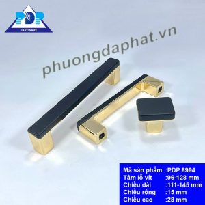 Tay nắm tủ cao cấp PDP8994 — phối 2 tông đen-vàng bóng
