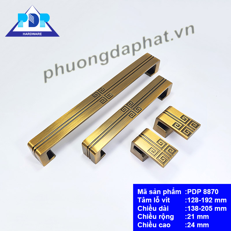 Tay Nắm Tủ Cổ Điển mang lại cảm giác hướng về nguồn cội với chi tiết xoáy vuông rất phổ biến trên mặt trống đồng