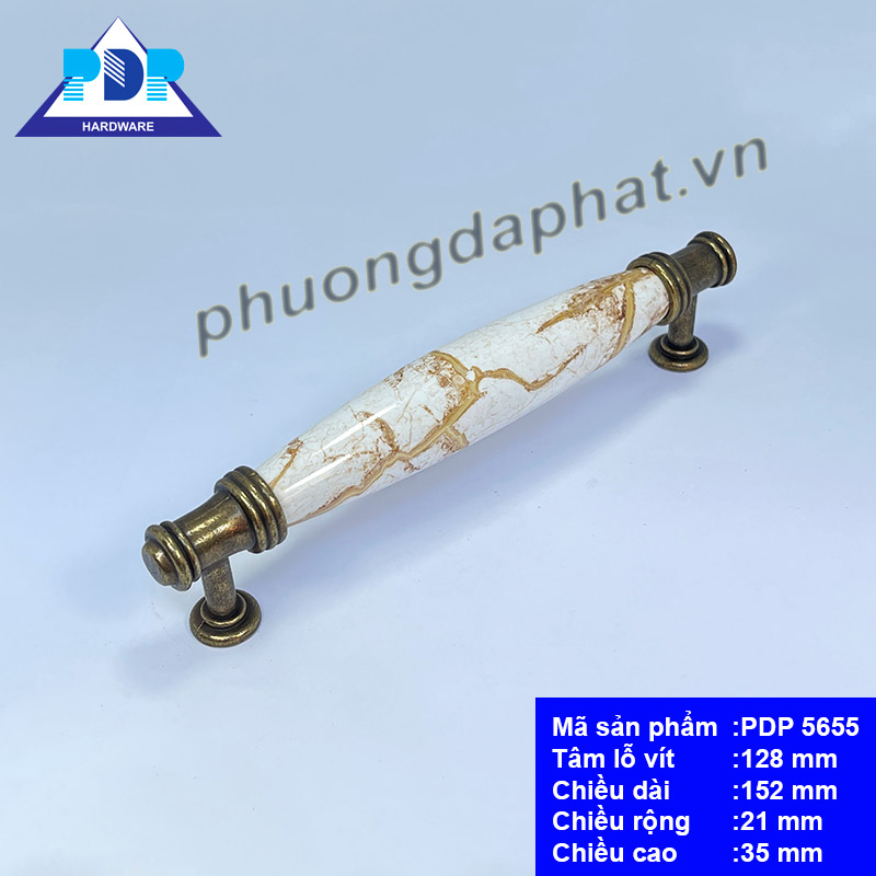 Tay Nắm Tủ Gốm Sứ mang đậm phong cách cổ điển với chất liệu sứ ở thân cùng hoa văn đá rất tinh tế