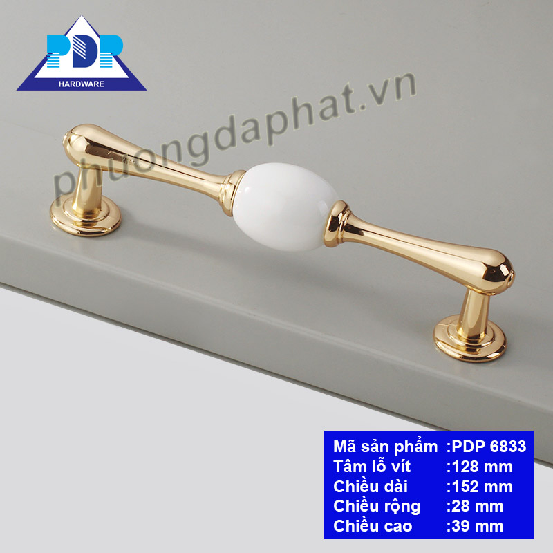 Tay Nắm Tủ Gốm Sứ rất quyến rũ qua những đường cong tinh tế cùng màu vàng bóng và trắng tinh khôi mang lại sự sang trọng và đẳng cấp cho nội thất.