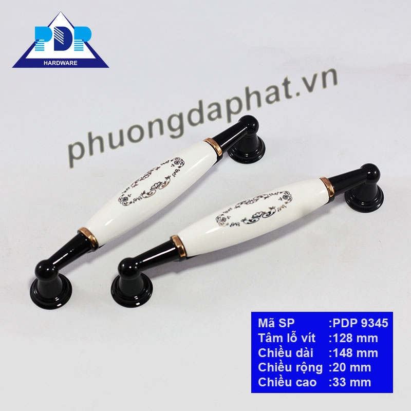 Tay Nắm Tủ Gốm Sứ với hoa văn nhẹ nhàng