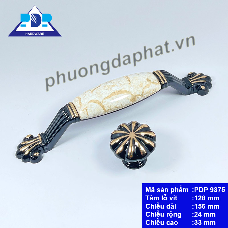 Tay Nắm Tủ Gốm Sứ có chi tiết đẹp mắt được chế tác công phu với những đường cong bắt mắt