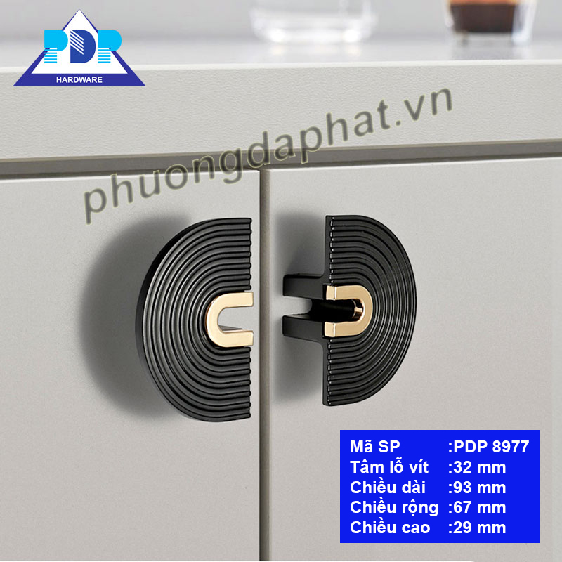 Tay Nắm Tủ Hiện Đại mang phong cách hiện đại với thiết kế hình bán nguyệt đối xứng