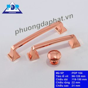 Tay Nắm Tủ Hiện Đại mang phong cách hiện đại cùng dáng vẻ đơn giản và màu vàng hồng sang trọng sẽ làm tăng giá trị phẩm chất cho nội thất