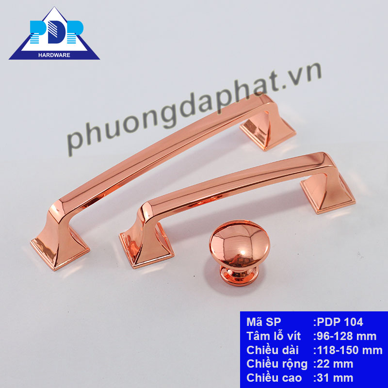 Tay Nắm Tủ Hiện Đại mang phong cách hiện đại cùng dáng vẻ đơn giản và màu vàng hồng sang trọng sẽ làm tăng giá trị phẩm chất cho nội thất