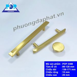 Tay Nắm Tủ Hiện Đại Chất Liệu Đồng PDP2388 Tay Nắm Tủ Hiện Đại mang dáng vẻ hiện đại